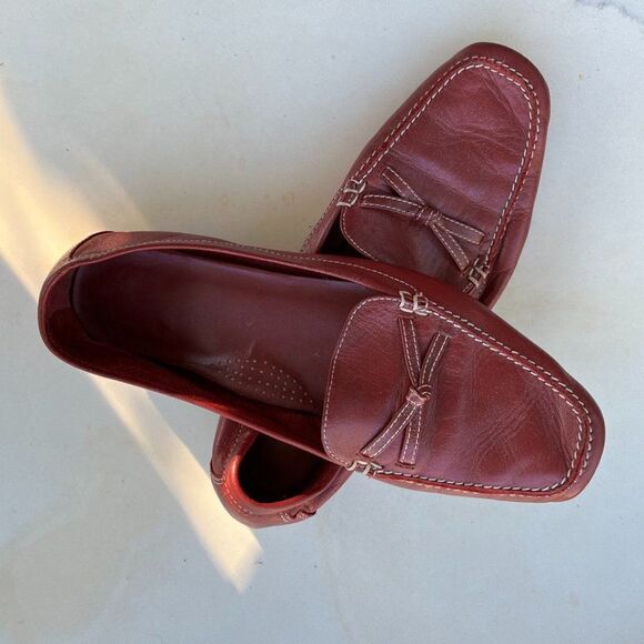 Jeremy Scot Soft Red Leather Slip On Shoes Women's Size 8 - Picture 1 of 12